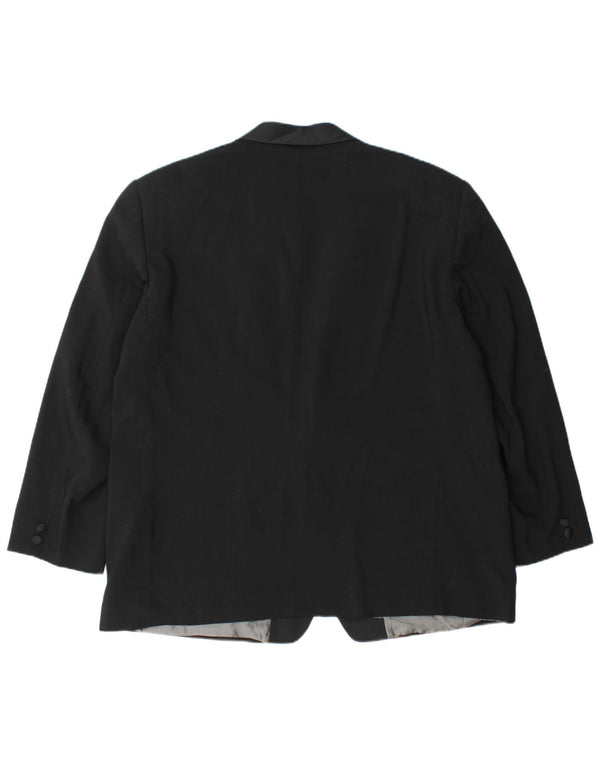 Lebole Veste blazer 1 bouton pour homme UK 42 XL Noir