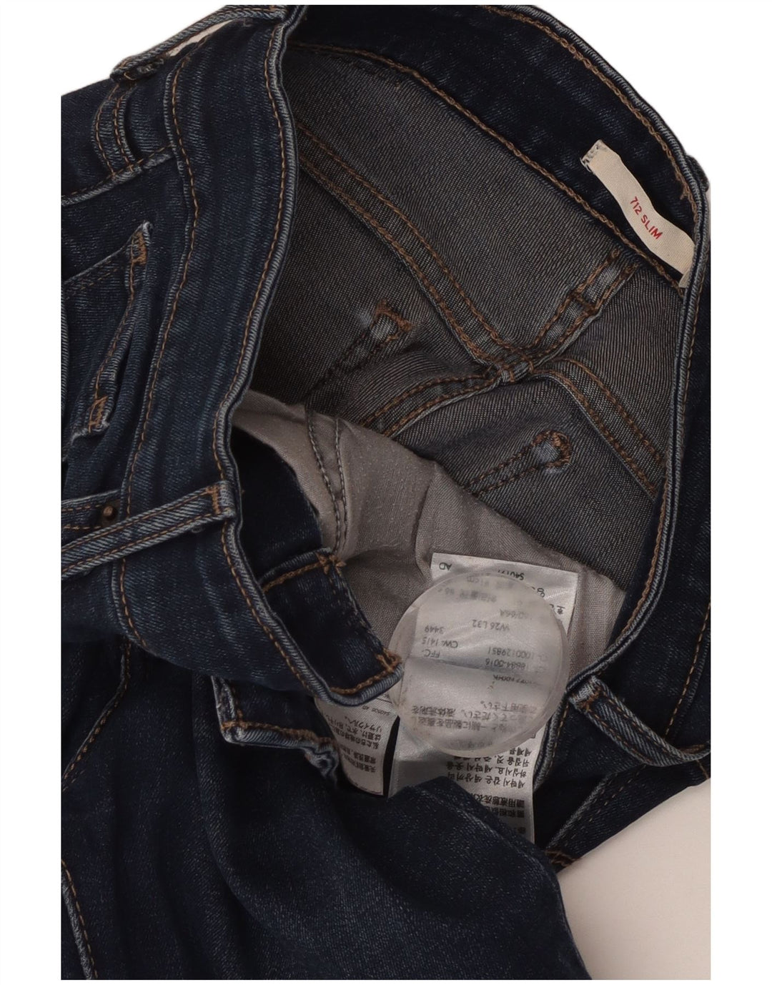 Levi's Jean Slim 712 Femme W26 L29 Bleu Coton