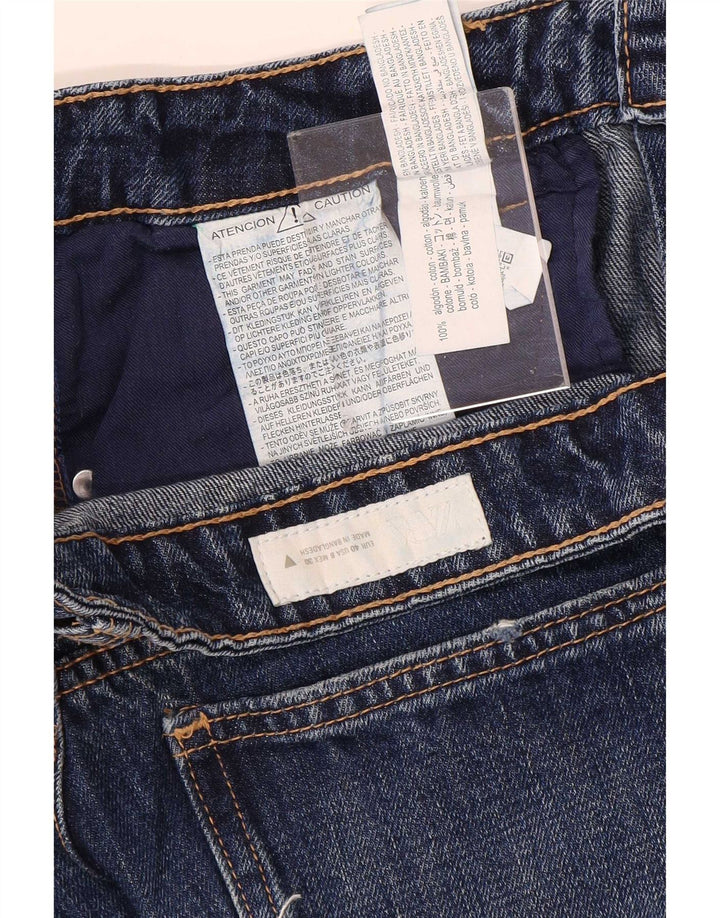Zara Jean large pour femme EU 40 Medium W30 L29 Bleu Coton