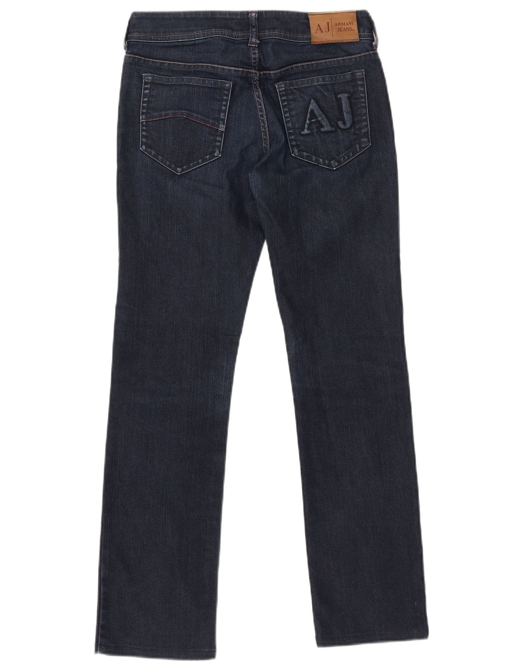 ARMANI Femme Jean Droit W27 L28 Bleu Marine