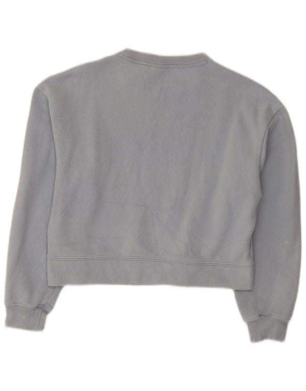 Puma Sweat-shirt court coupe ample pour femme UK 6 XS Bleu coton