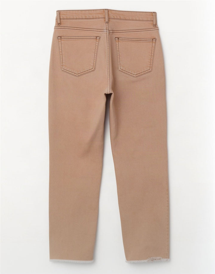 Topshop Jean court femme W26 L25 coton beige