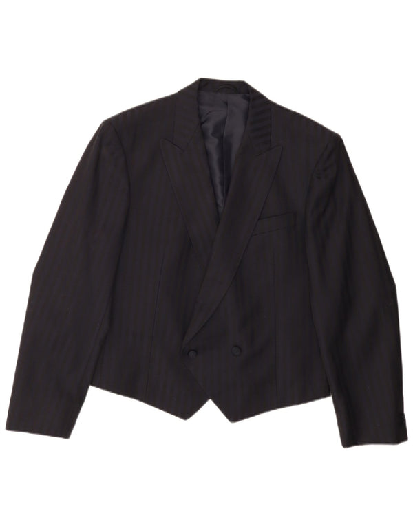 Wilvorst Veste Blazer Double Boutonnage Homme UK 36 Petit Bleu Marine Rayé