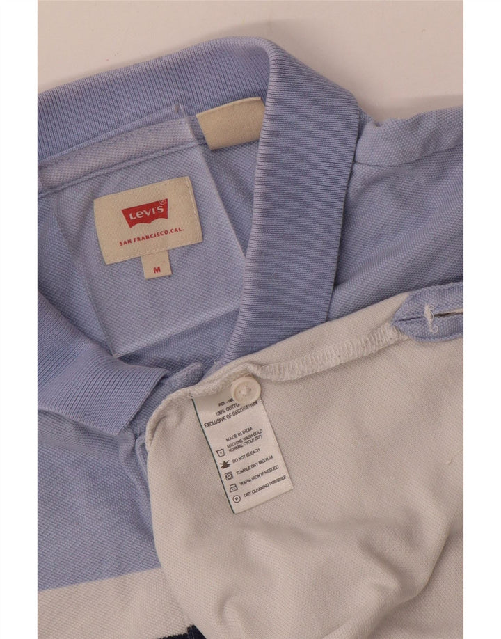 LEVI'S Polo Homme Blanc Moyen Colorblock Coton