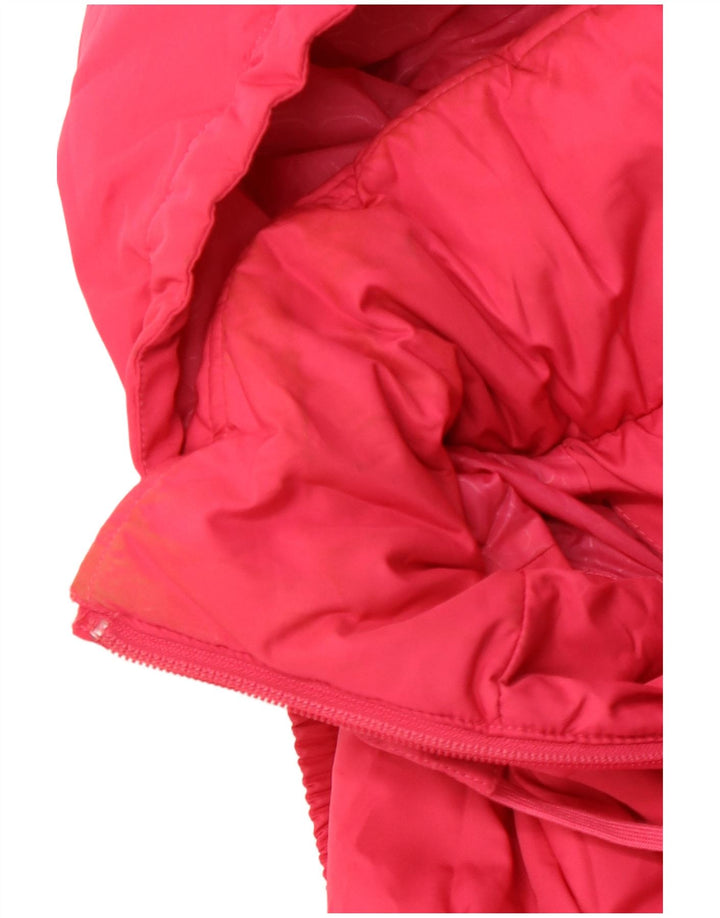 NIKE Veste matelassée à capuche graphique pour femme UK 10/12 Rose moyen Polyester