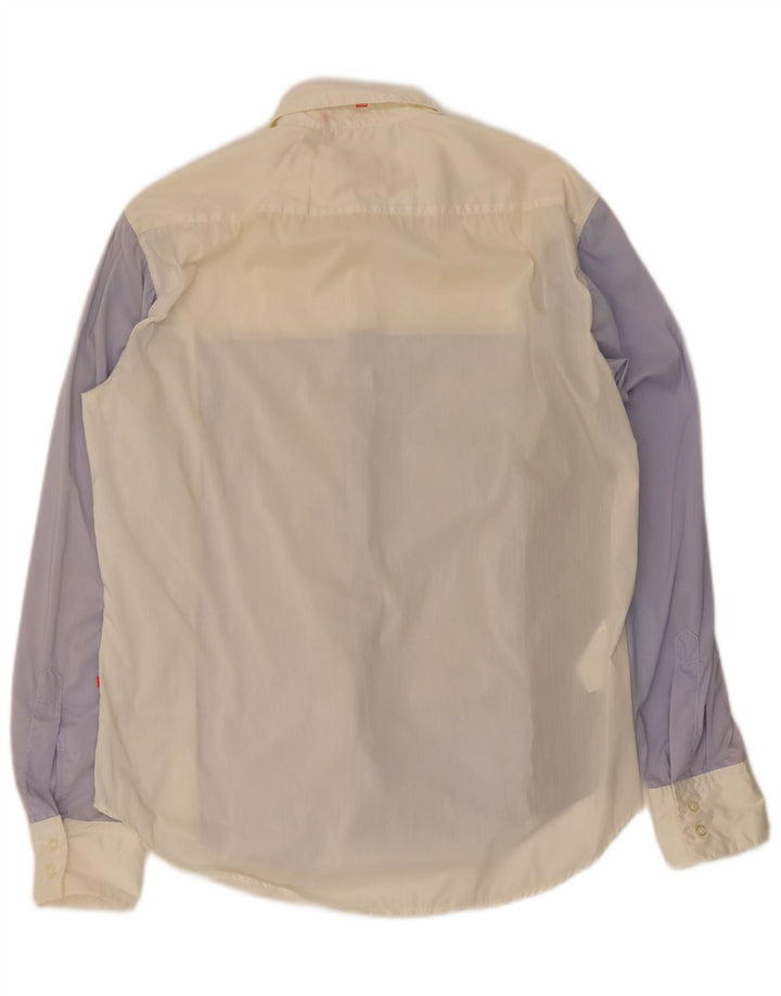 Hugo Boss Chemise en coton colour block multicolore moyen