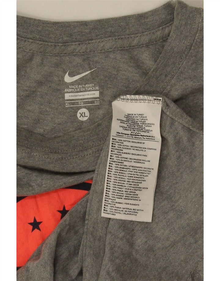 NIKE T-shirt graphique pour homme XL Gris Coton
