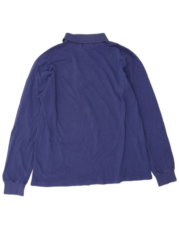 Lacoste Polo à manches longues pour homme Taille 6 XL Coton bleu