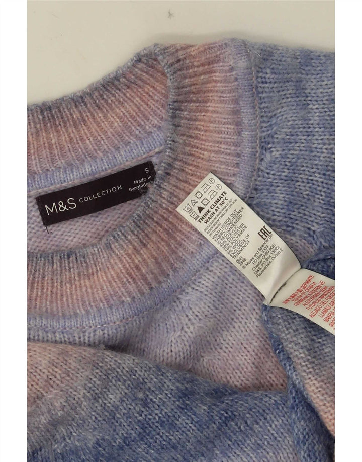 Marks & Spencer Pull à col rond pour homme Petit bleu Tie Dye Acrylique