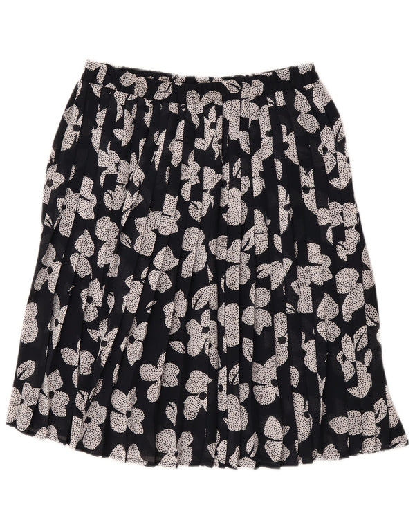 jupe plissée femme vintage W30 Medium Black Floral