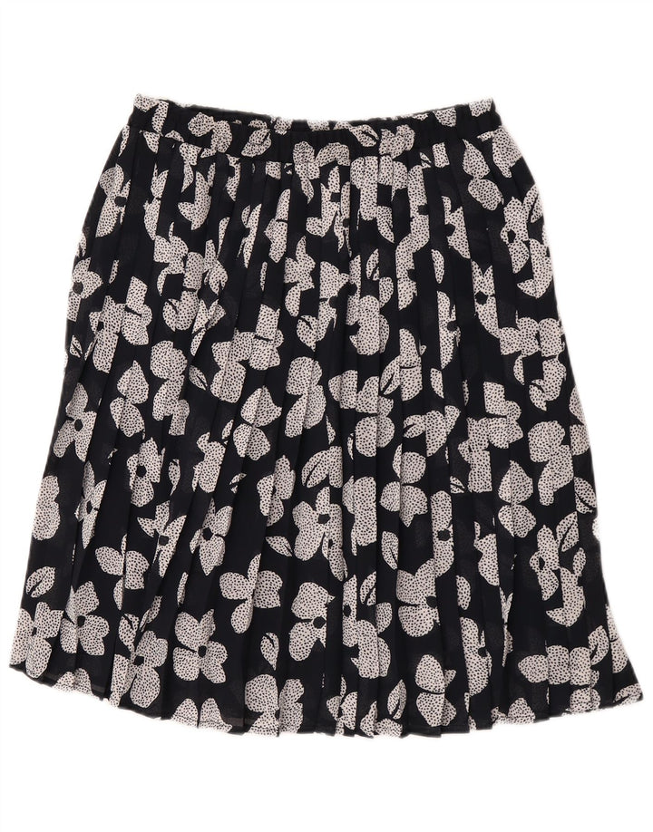 jupe plissée femme vintage W30 Medium Black Floral
