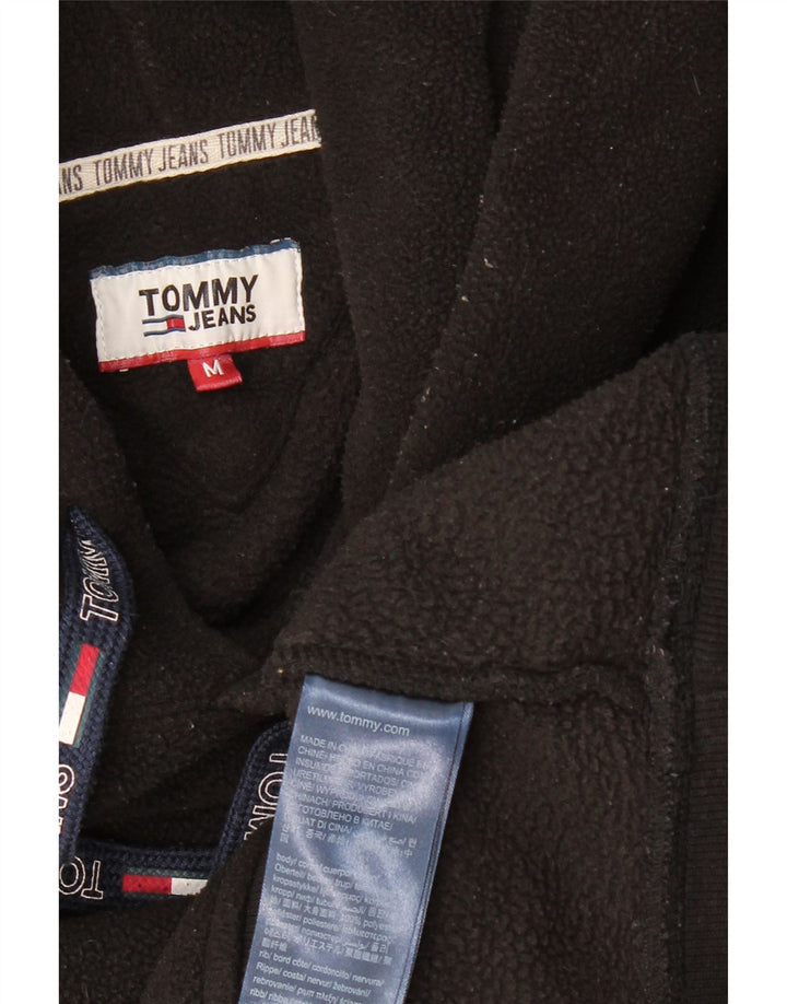 TOMMY HILFIGER Pull Polaire à Capuche Homme Noir Moyen Polyester