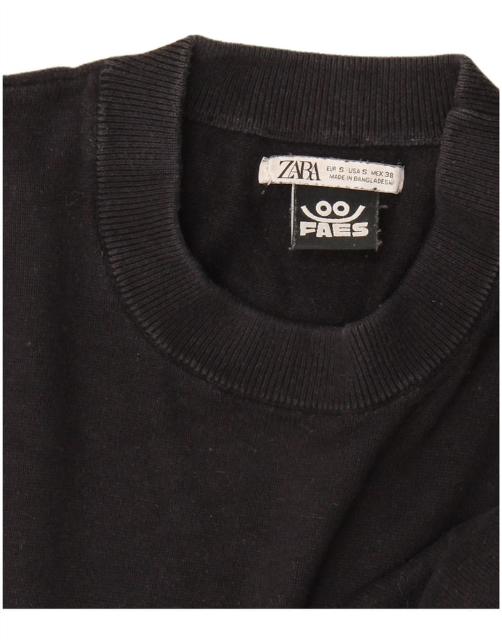Zara Pull à col rond pour homme Petit Noir