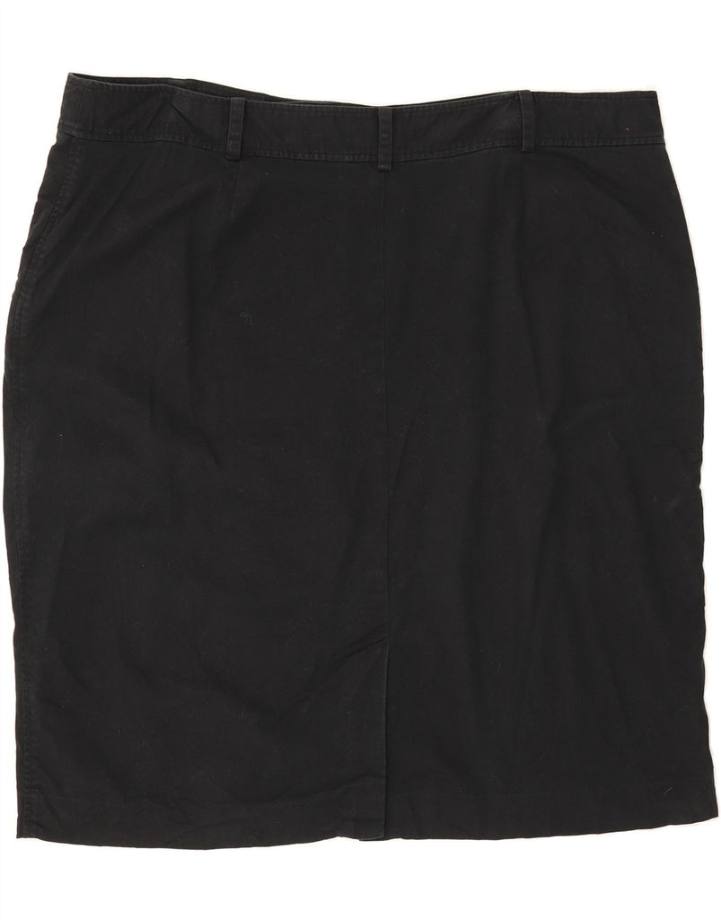RALPH LAUREN Womens Pencil Skirt US 22 3XL W44  Black Cotton Vintage Ralph Lauren and Second-Hand Ralph Lauren from Messina Hembry 