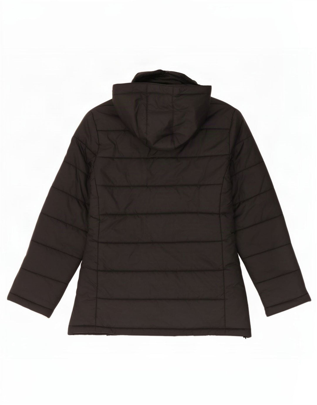 Zara Veste rembourrée à capuche pour femme UK 14 Nylon noir moyen