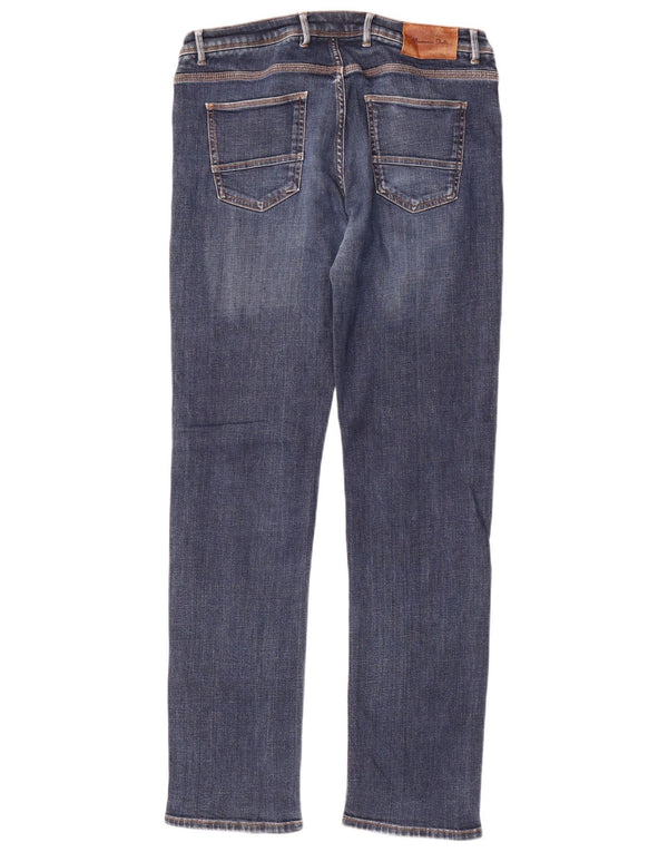 Massimo Dutti Jean slim décontracté pour homme en coton bleu EU 42 Large W32 L33