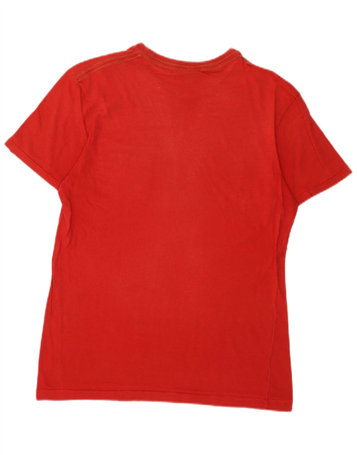 Levi's T-Shirt Graphique Femme UK 14 Rouge Moyen Coton