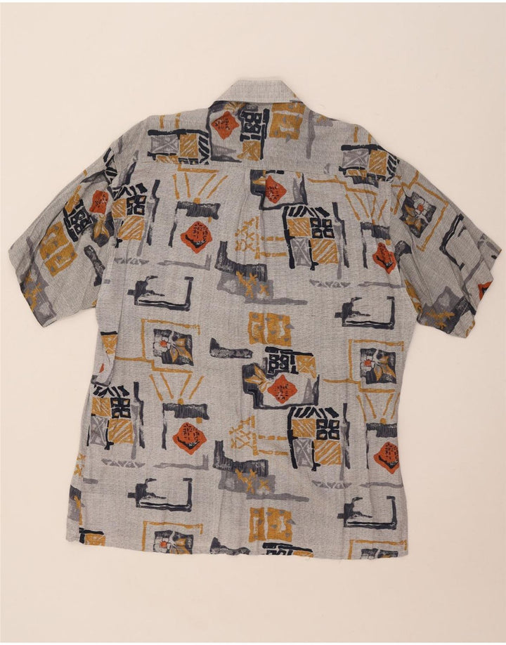 Greenfield Chemise à manches courtes pour homme Taille 41/42 Grand patchwork multicolore
