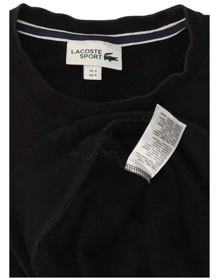 Lacoste Mens Sweatshirt Jumper Taille 3 Petit Coton Noir