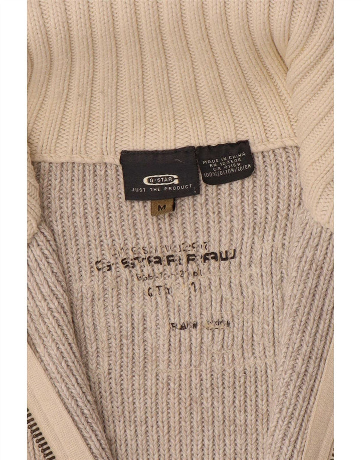 G-Star Pull Cardigan Graphique Homme Beige Moyen Coton