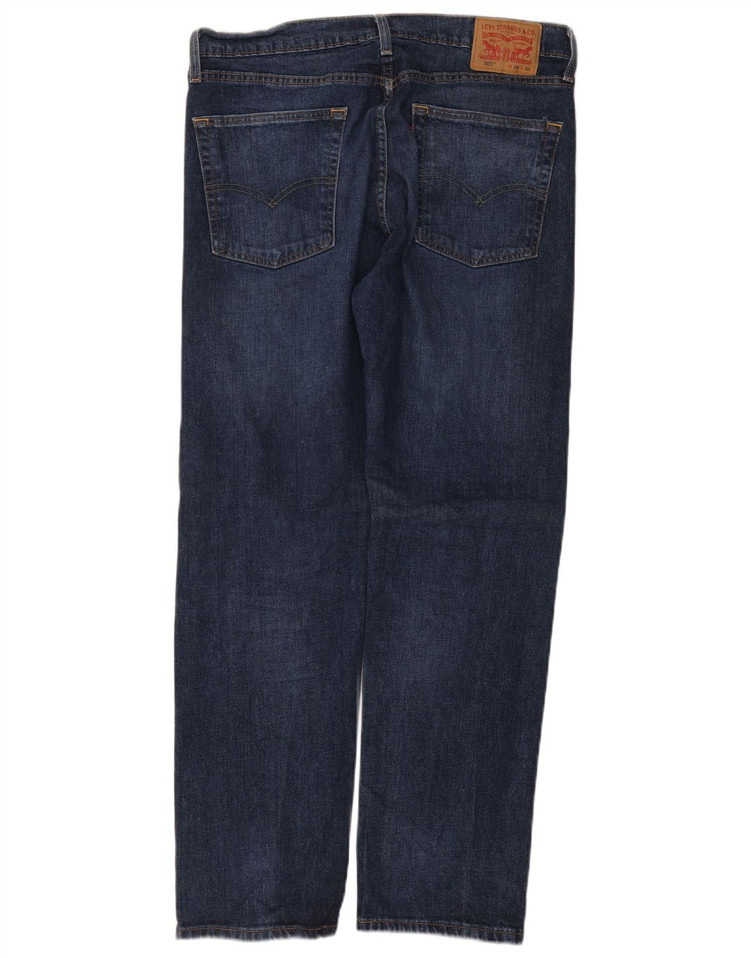LEVI'S Jean Droit 505 Homme W36 L32 Bleu Marine Coton