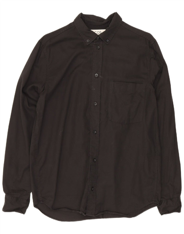 Cos Chemise Regular Fit Homme Petit Lyocell Noir