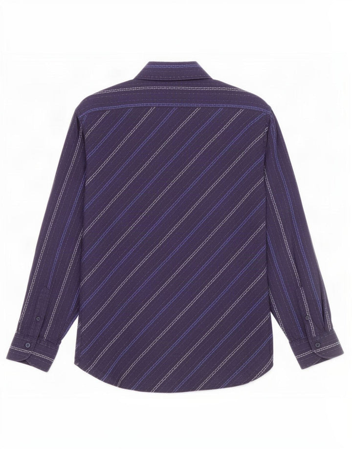 Ted Baker Chemise Homme Taille 4 Grand Coton Rayé Bleu Marine