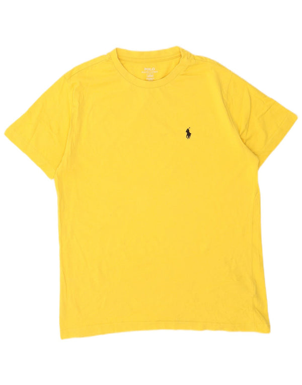Polo Ralph Lauren T-shirt coupe personnalisée pour hommes, grand coton jaune