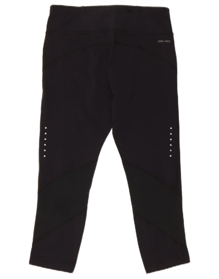 Nike Legging Capri Dri Fit pour femme UK 12 Nylon noir moyen
