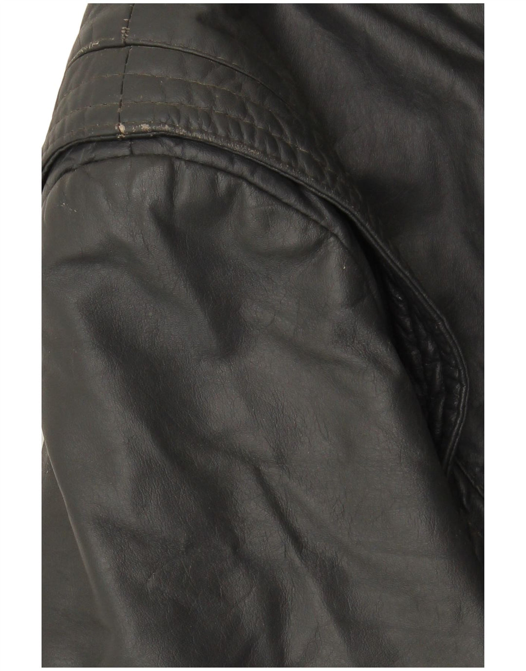 VINTAGE Veste en cuir homme UK 40 Grand cuir gris