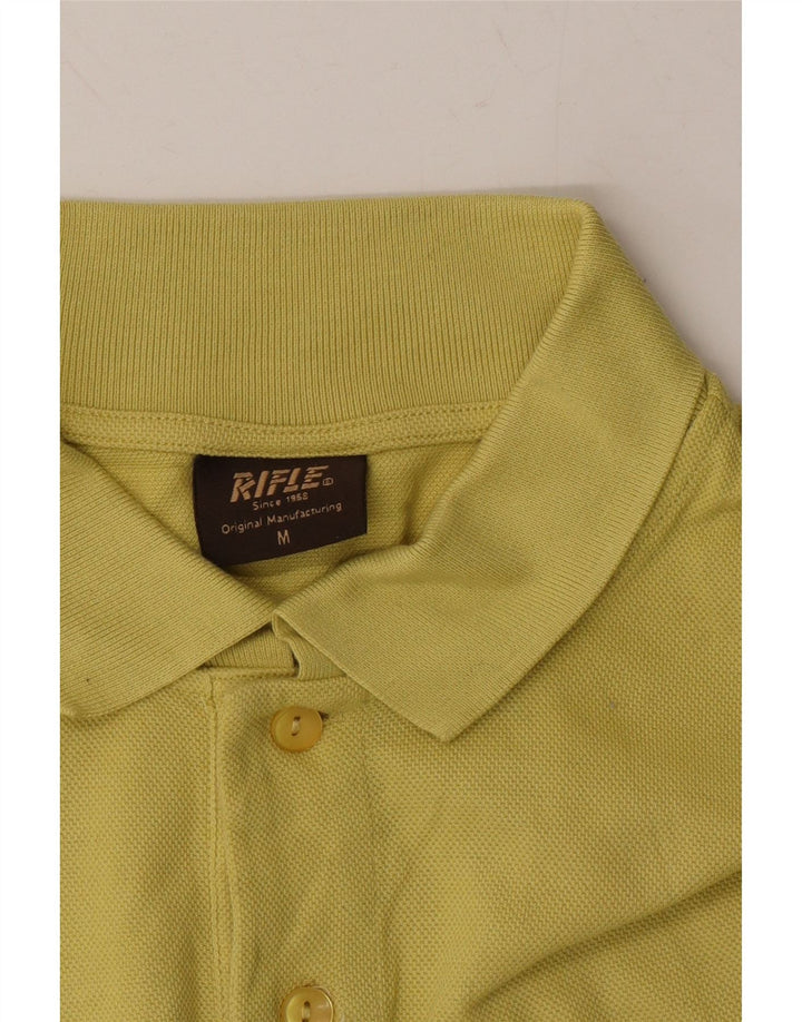 RIFLE Mens Polo Shirt Medium Yellow Cotton Vintage Rifle and Second-Hand Rifle from Messina Hembry 