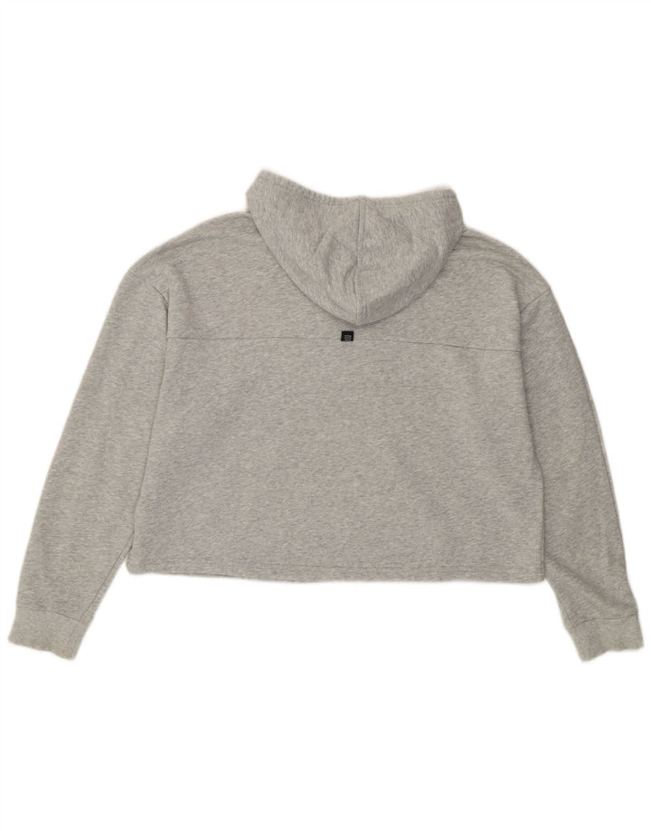 Puma Pull à capuche surdimensionné Crop Graphic pour femme UK 44 Gris moyen Coton