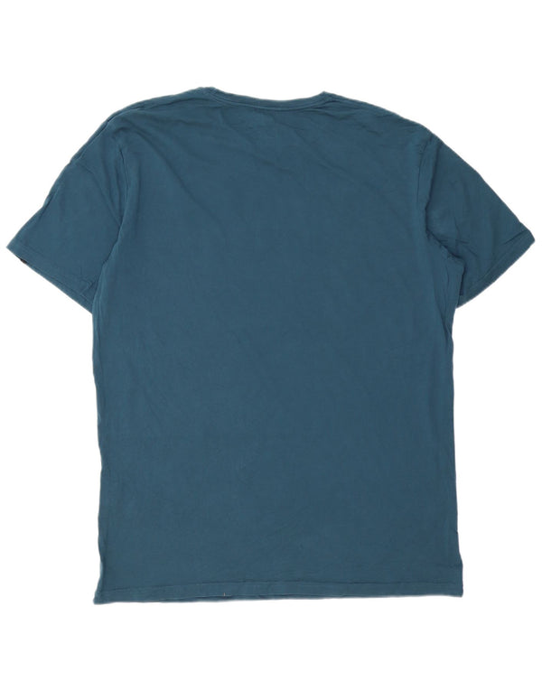 Quiksilver Mens Regular Fit Graphic T-Shirt Top XL Bleu Coton