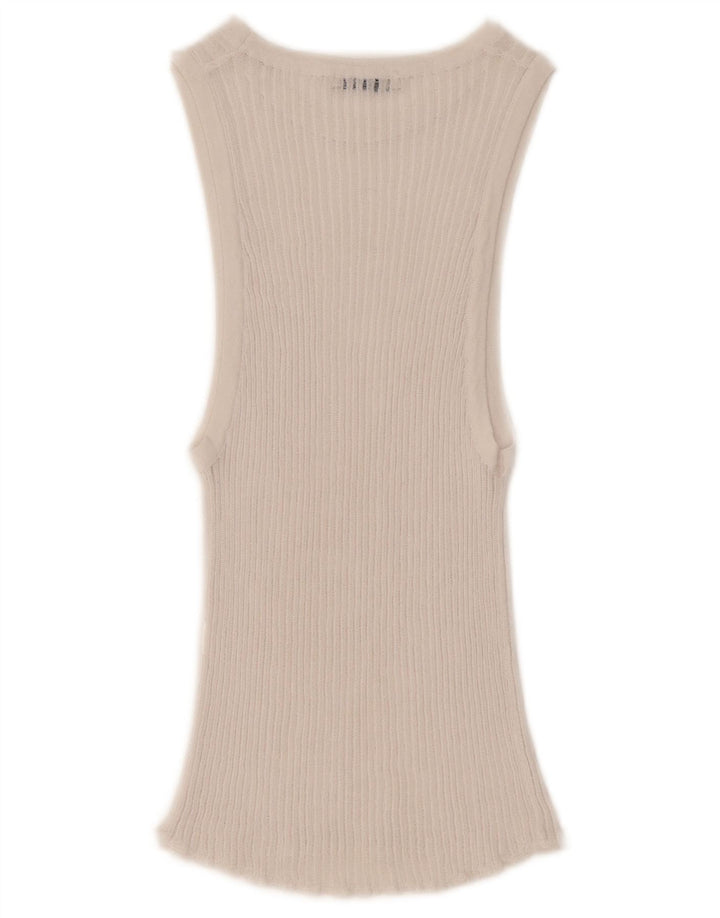 Zara Femme Débardeur UK 14 Moyen Blanc