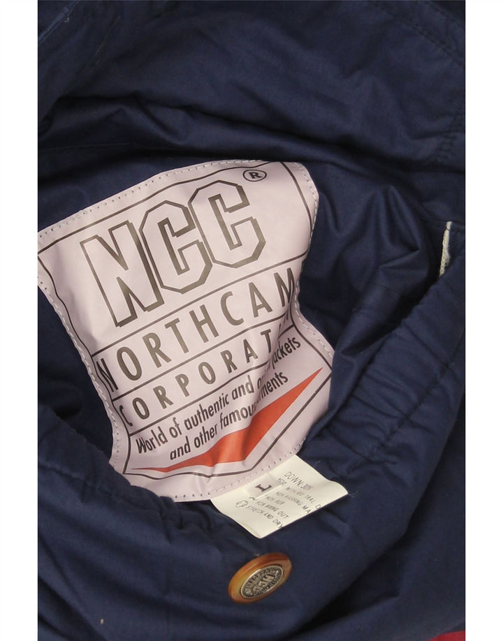 vintage Homme Surdimensionné Réversible Veste Rembourrée UK 40 Grand Rouge