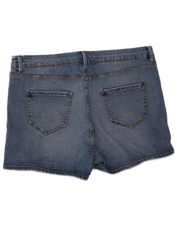 Marks & Spencer Short en jean pour femme UK 18 XL W36 Bleu Coton