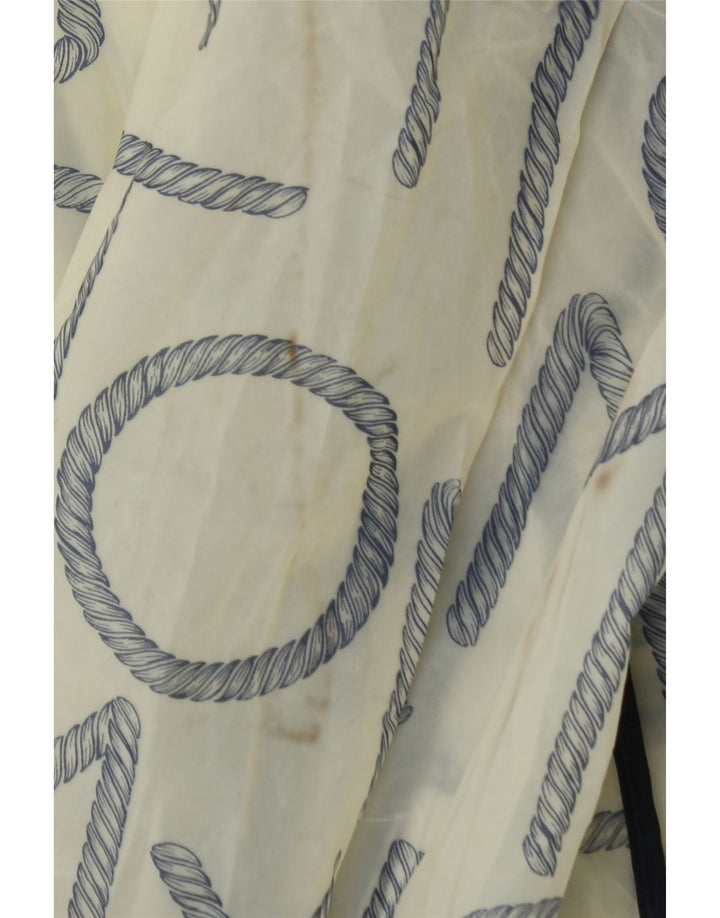 Tommy Hilfiger Manteau imperméable graphique pour femme UK 10 Small Off White Polyuréthane