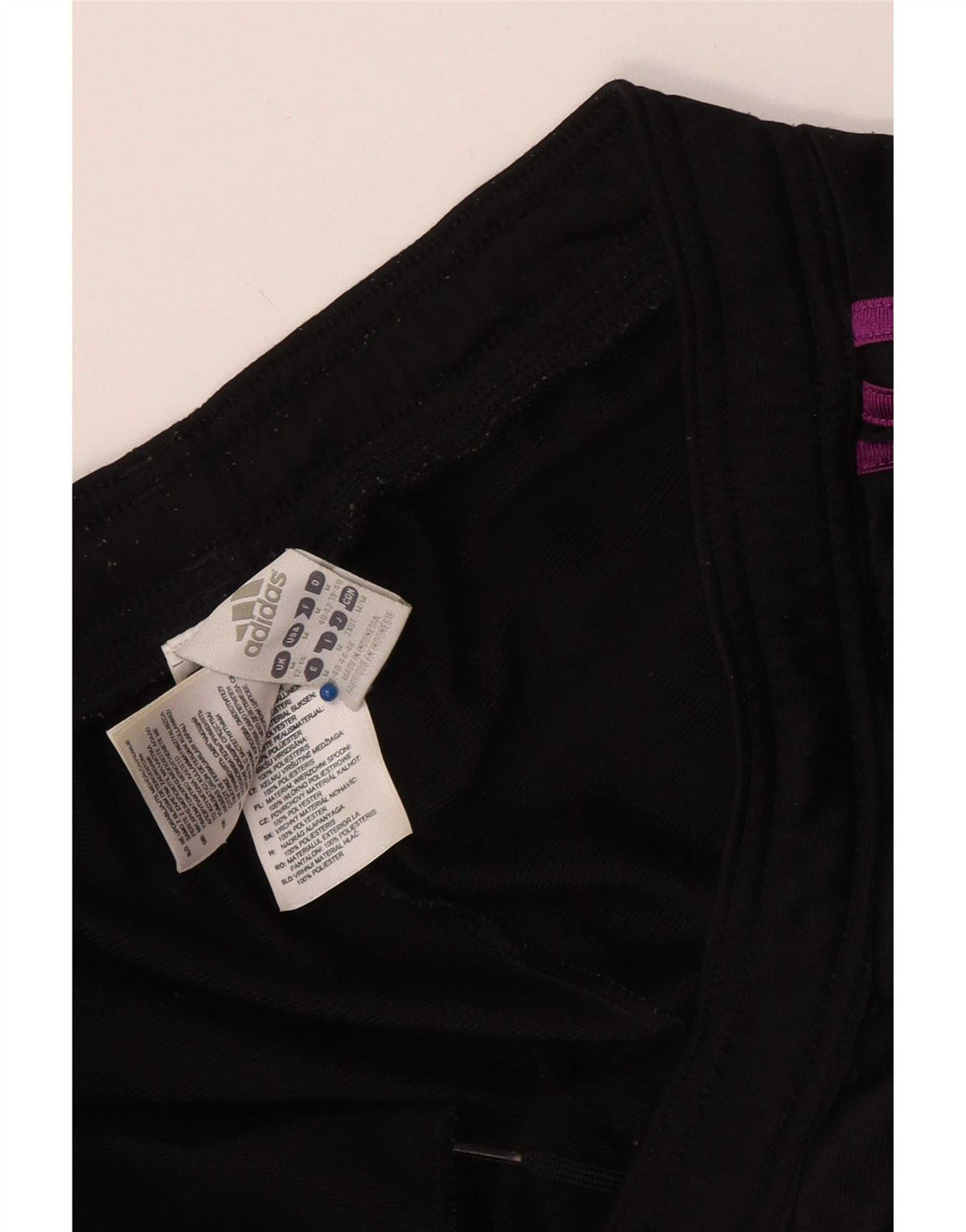 Adidas Pantalon de survêtement pour femme UK 12/14 Medium Noir Polyester