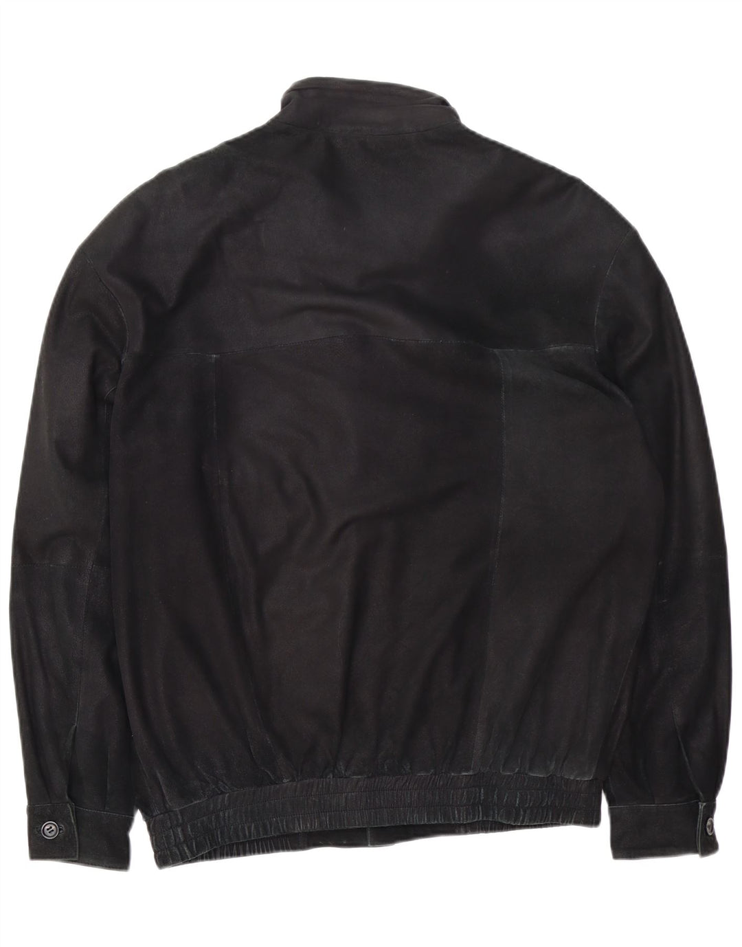 ITALLO Blouson Bomber En Daim Homme IT 52 XL Cuir Noir
