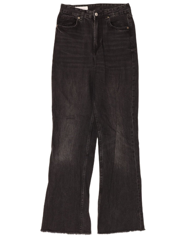 Zara Jean taille haute pour femme, jambe large, EU 36 XS W26 L34, coton noir