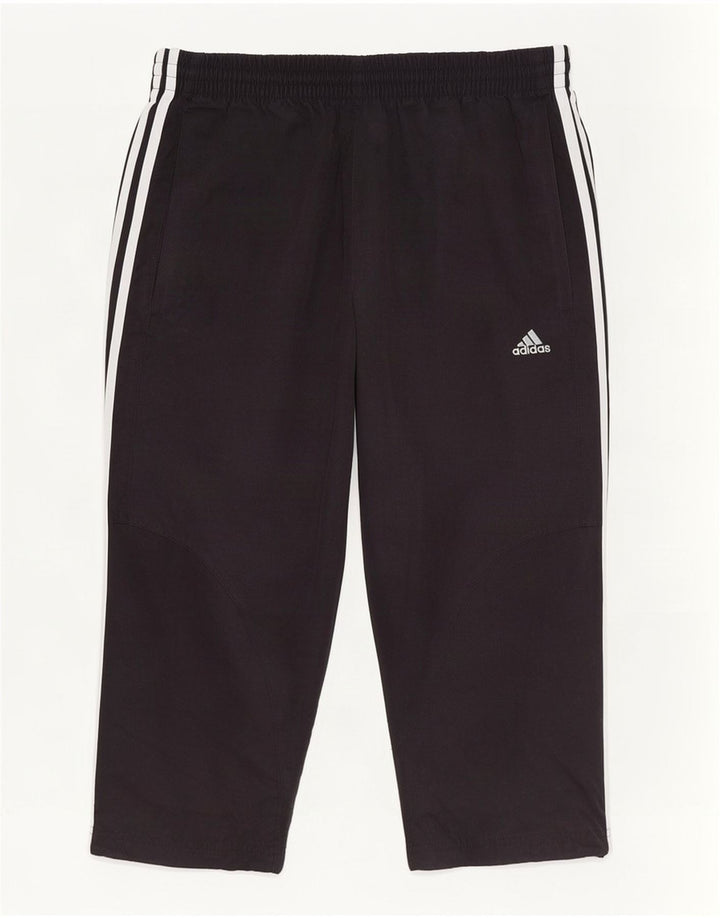 Adidas Pantalon de survêtement Capri pour femme UK 10 Petit Noir Polyester