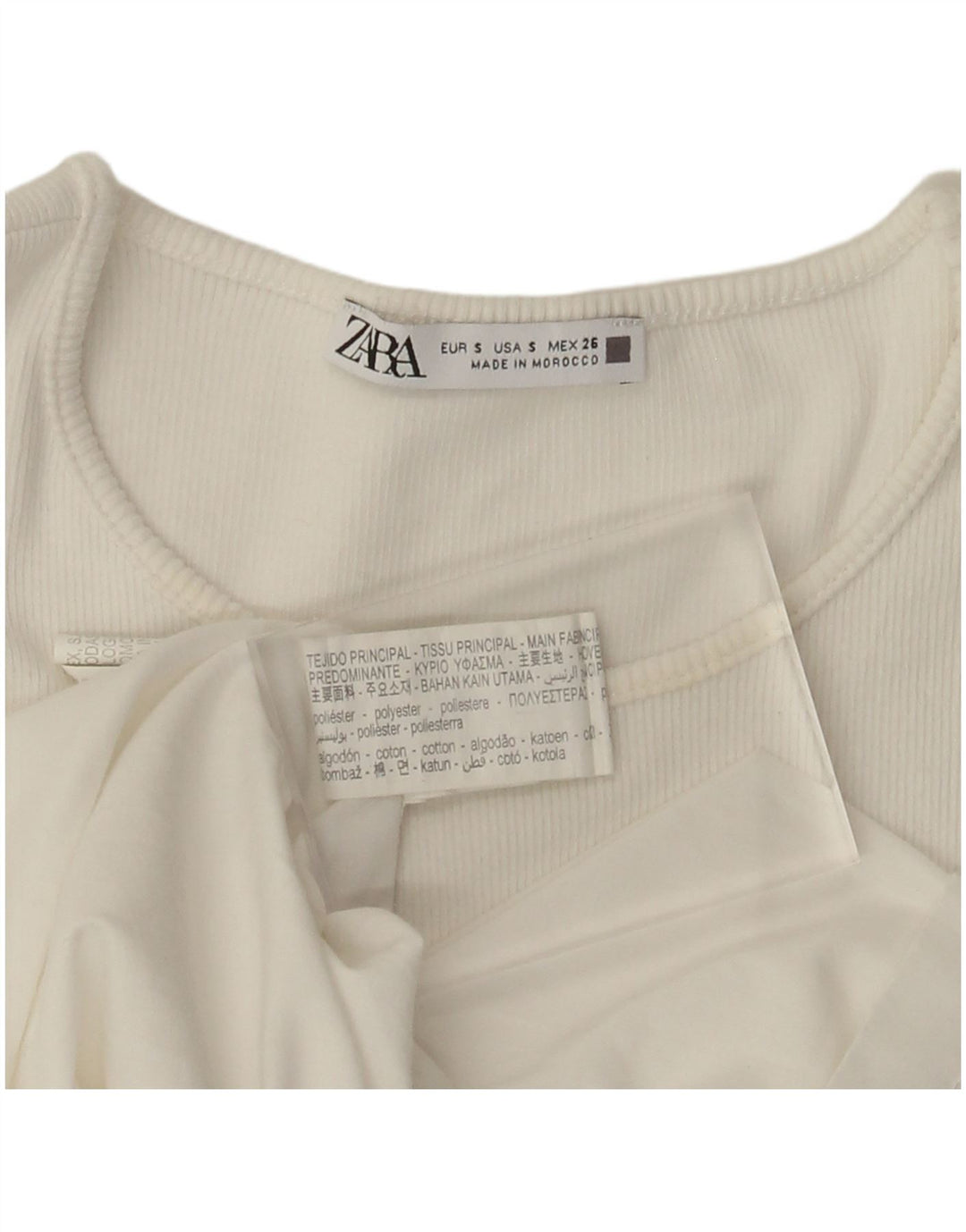 Zara Robe trapèze chauve-souris pour femme UK 8 Small Polyester blanc cassé