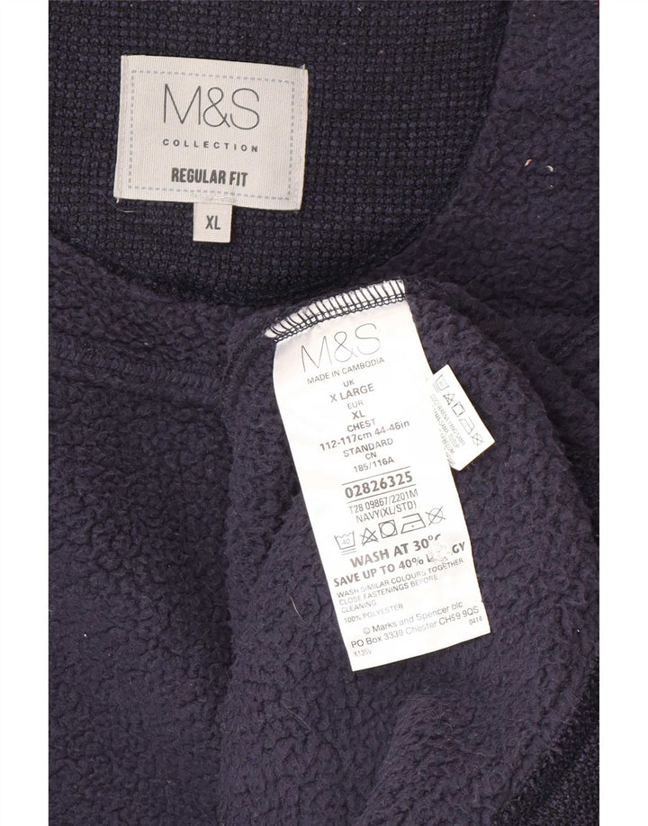 Marks & Spencer Veste Bomber Homme UK 42 XL Bleu Marine Polyester