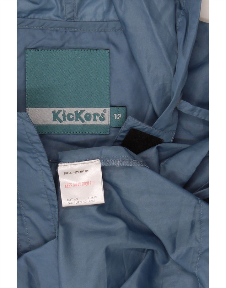 Kickers Anorak à capuche graphique pour garçon 11-12 ans Bleu Nylon