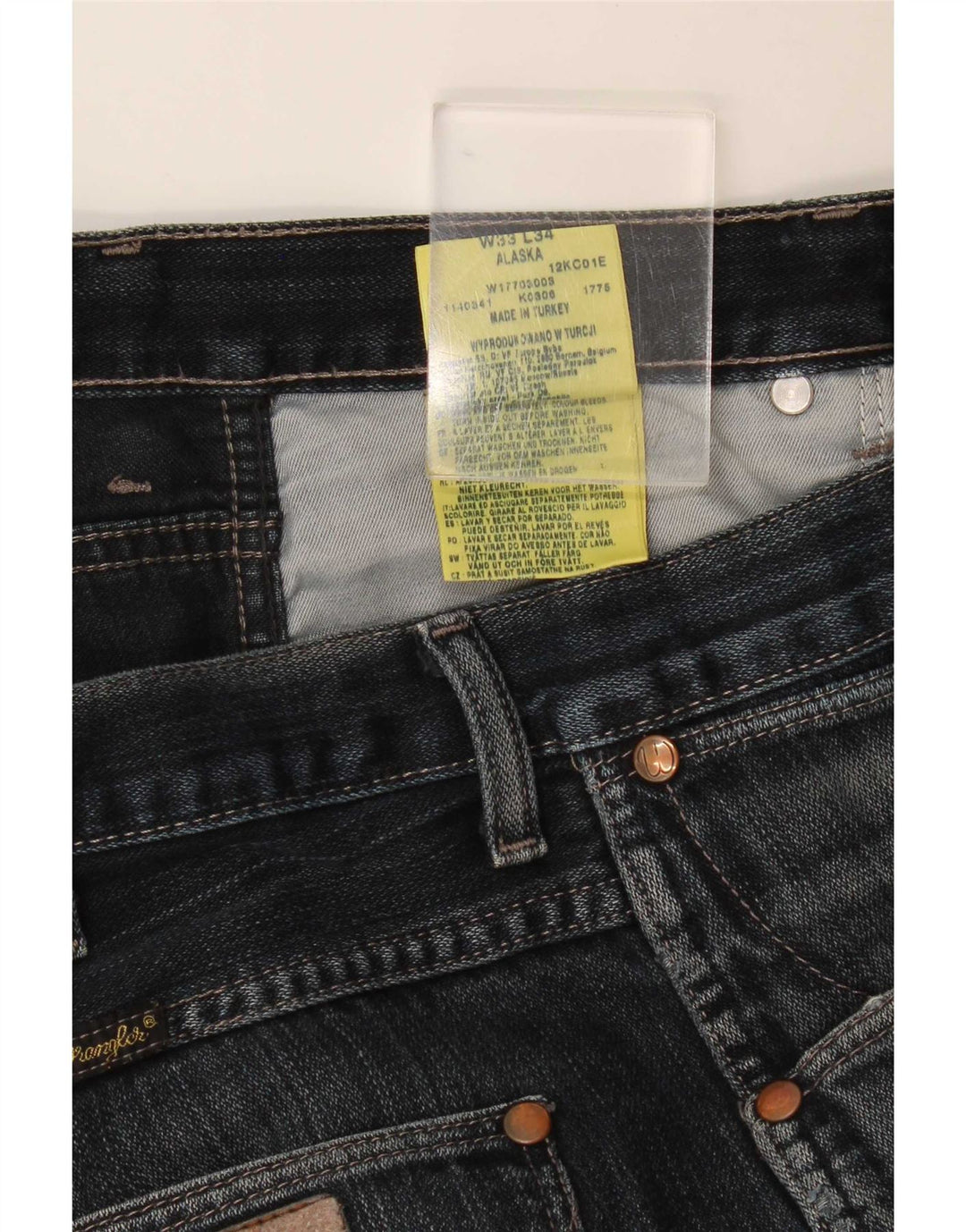 Wrangler Jean Bootcut Alaska W33 L31 Homme Bleu Marine Coton