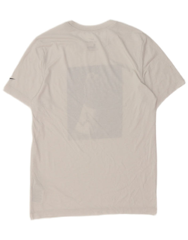 Nike Hommes Dri Fit Graphic T-Shirt Haut Petit Blanc Coton