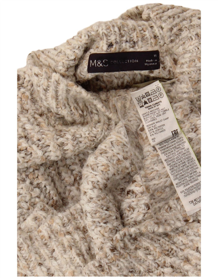 Marks & Spencer Pull col roulé pour femme UK 14 Beige moyen