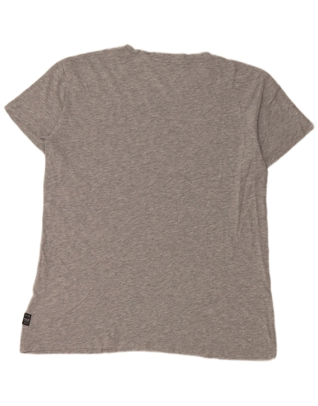 REPLAY T-Shirt Graphique Femme UK 16 Large Gris Coton