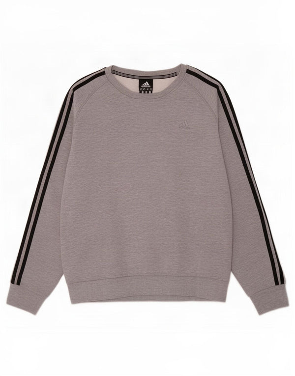 Adidas Sweat-shirt pour homme en coton moucheté Gris Large