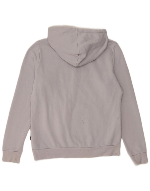 Puma Womens Graphic Hoodie Jumper UK 14 Medium Blue Cotton